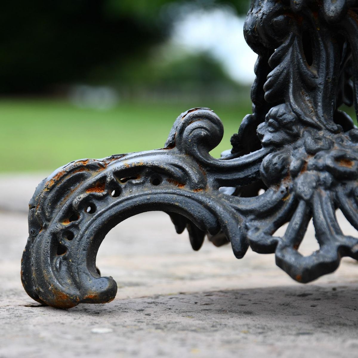 Close up of Aged Black Vintage Gothic Style Table Legs Close up of Aged Black Vintage Gothic Style Table Legs