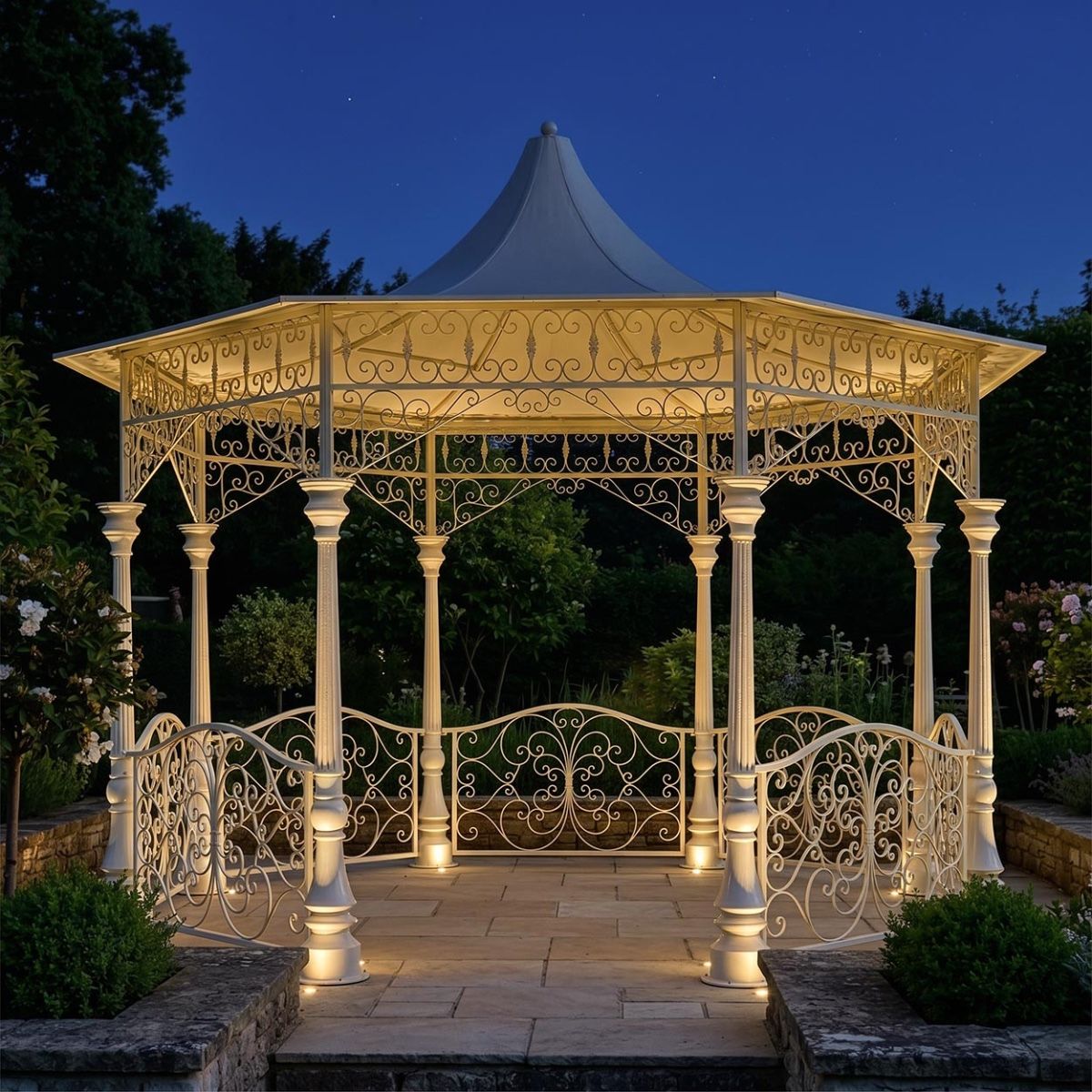 "Lady Leticia" Low Roof Bandstand - 4.4m Digital Illustration At Night