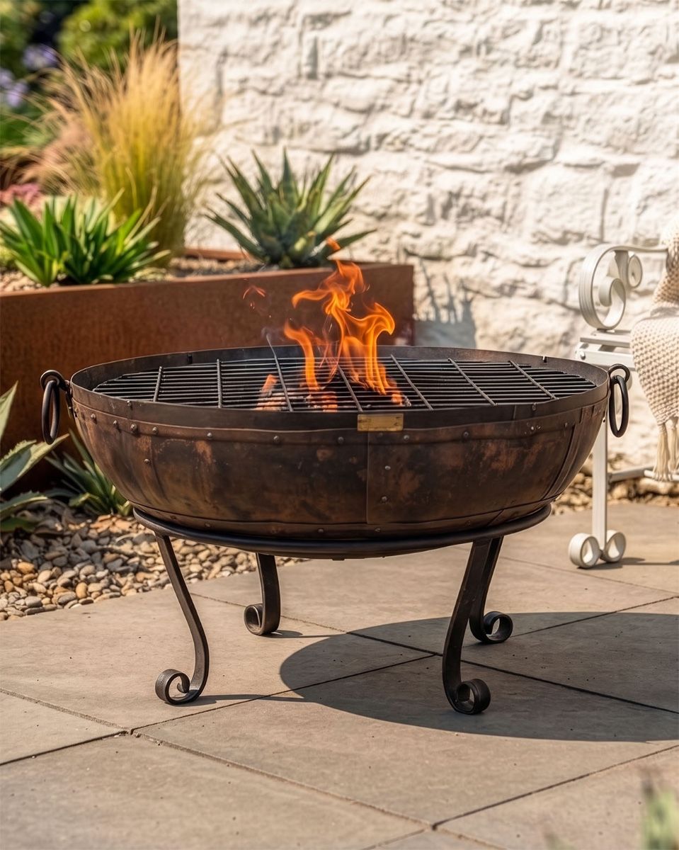 Iron Kadai Fire Bowl - 120cm Digital Illustration