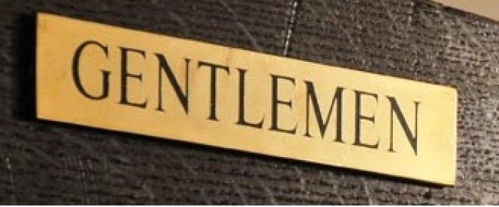 Gentlemen Engraved Bathroom sign Gentlemen Engraved Bathroom sign