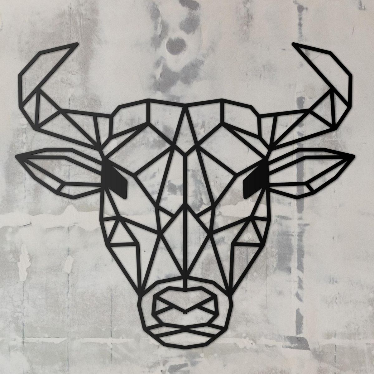 Geometric Bull Wall Art 