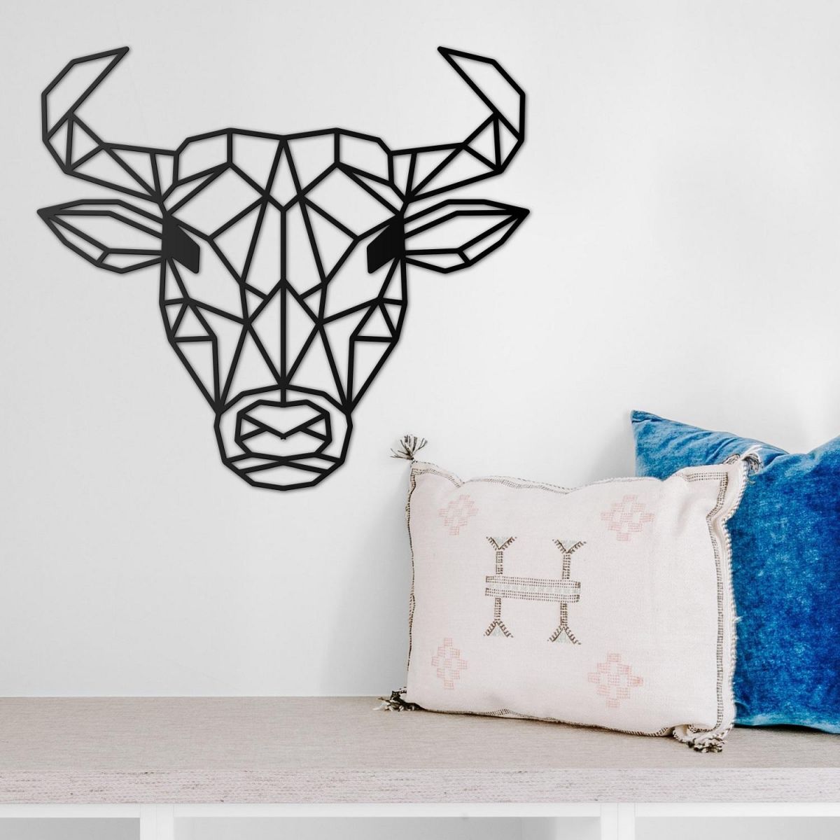 Geometric Bull Wall Art 