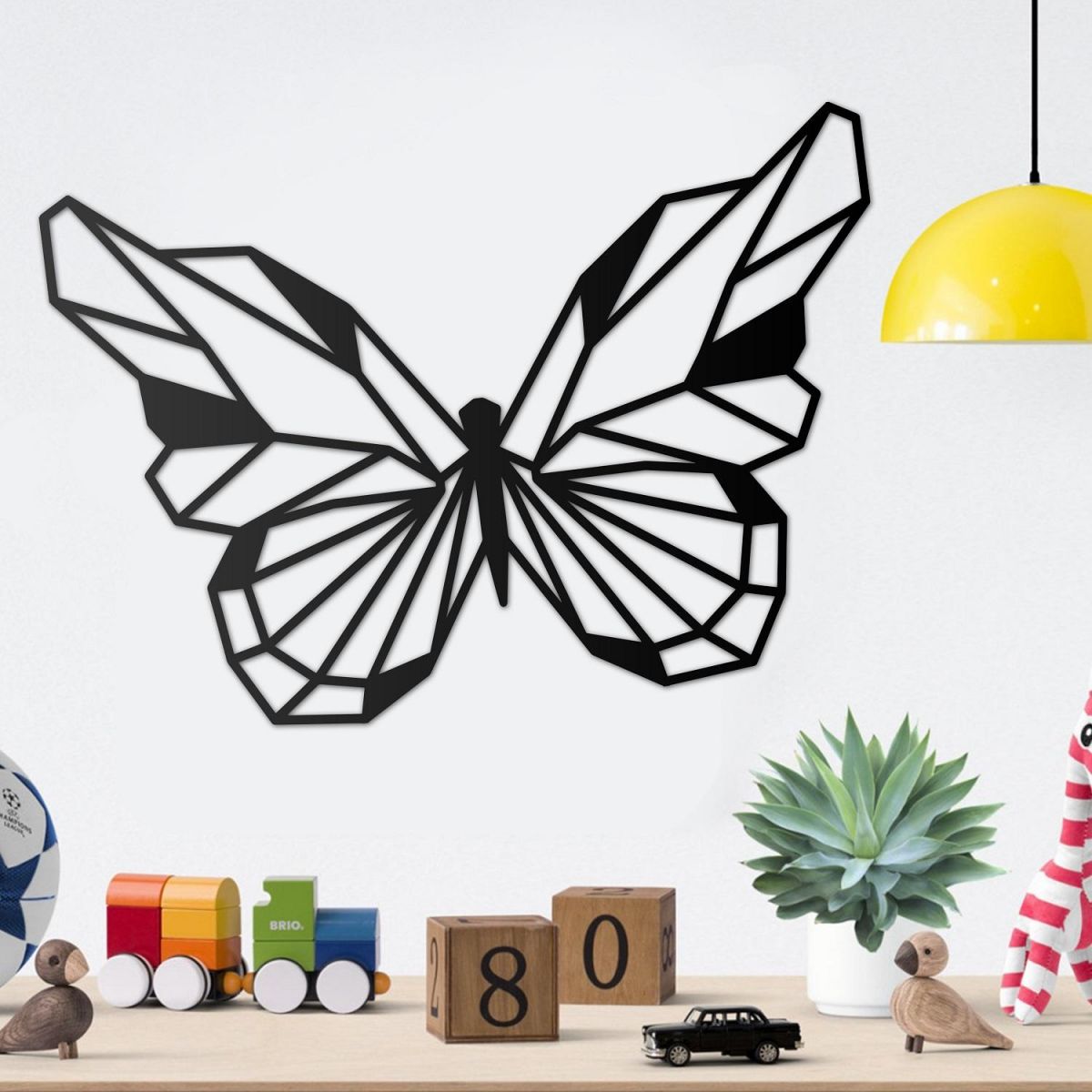 Contemporary Geometric Butterfly Wall Art 