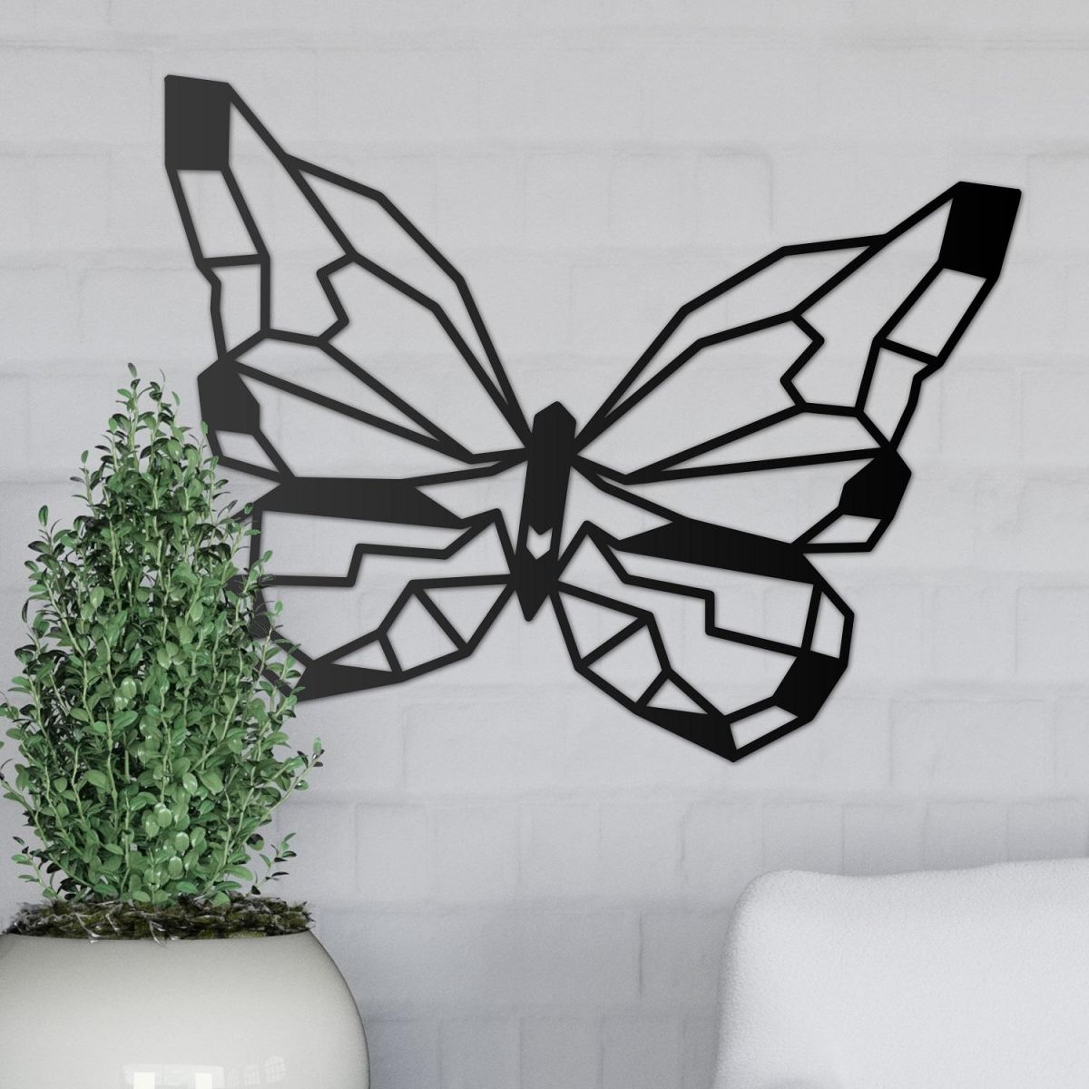 Wall Art of Geometric Butterfly 