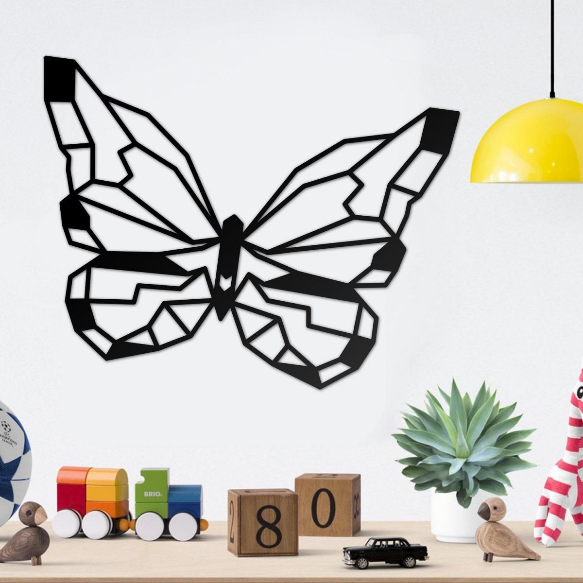 Geometric Butterfly Steel Wall Art 