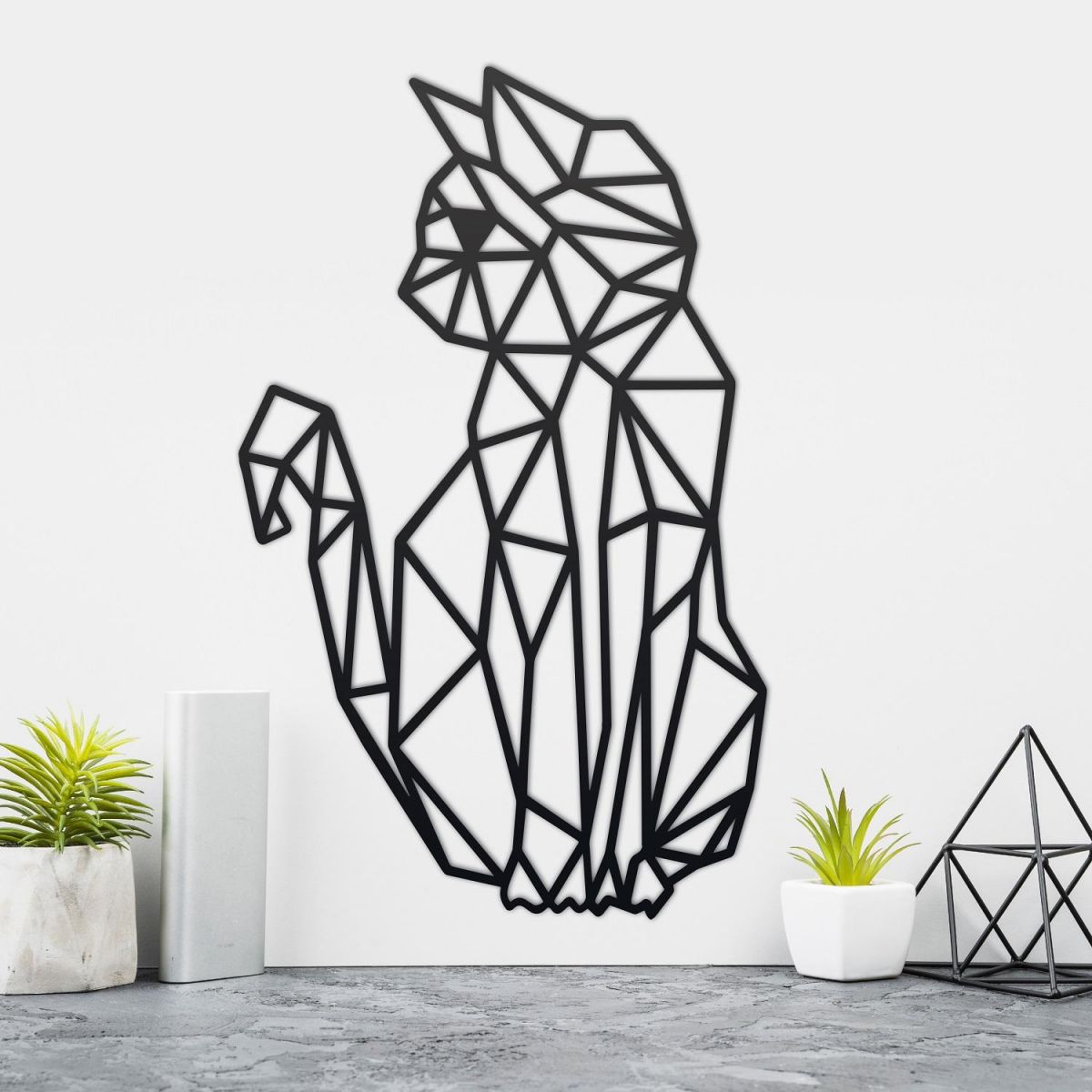 Cat Wall Art in Geometric form 