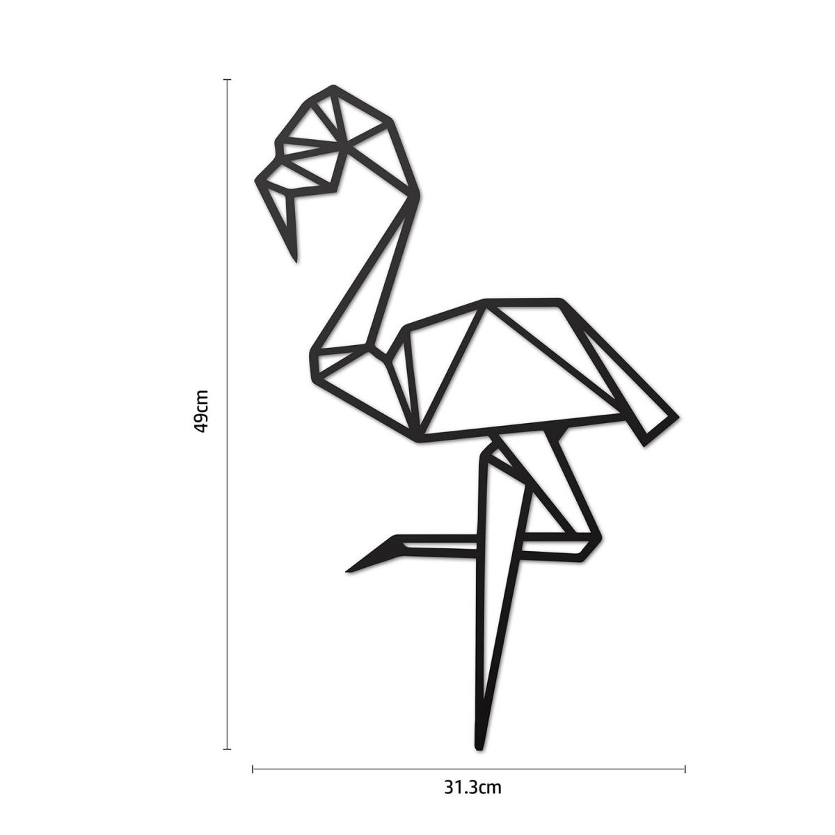 Geometric Flamingo Wall Art Dimensions 