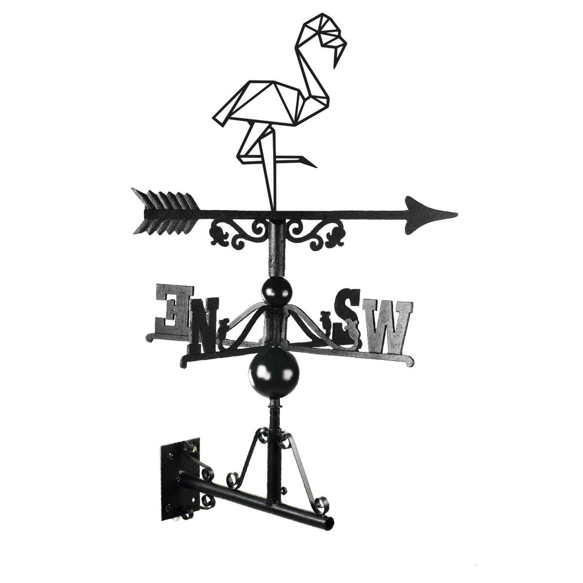 Geometric Flamingo Weathervane in Full 