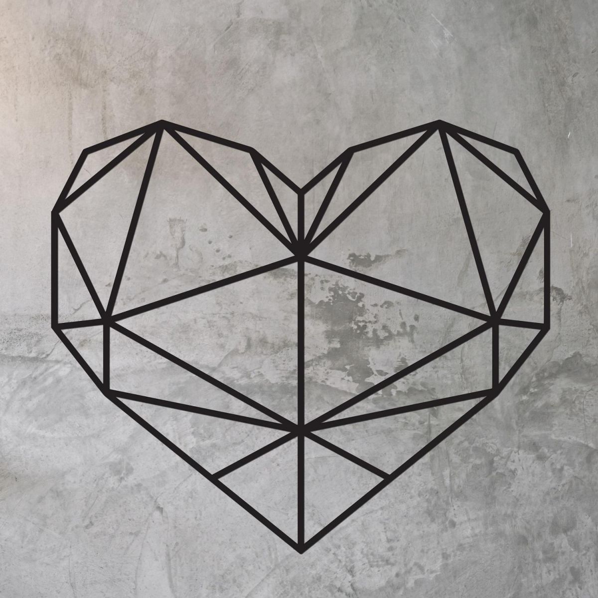 Wall Art of Heart in Geometric form 
