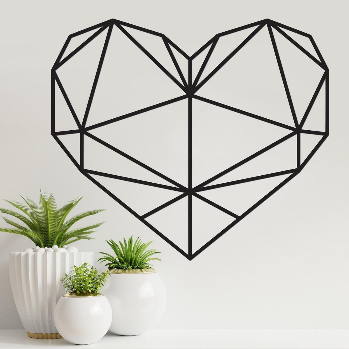 Geometric Heart Wall Art 