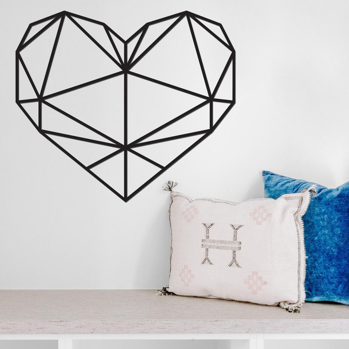 Geometric Love Heart Wall Art 