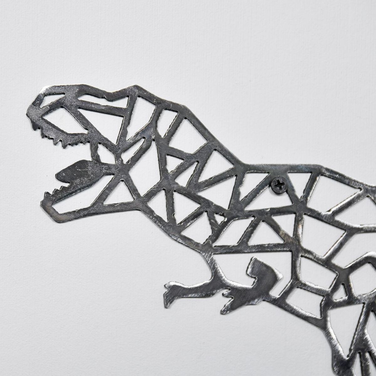 Close-up of the Geometric Design on the T-Rex Wall art