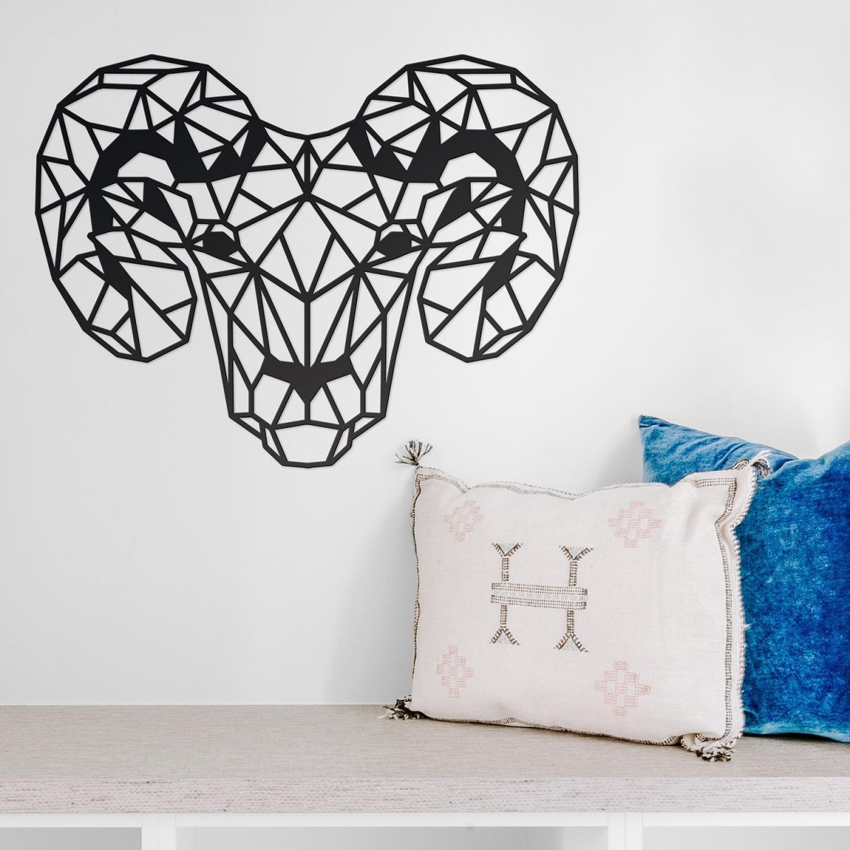 Geometric Steel Ram Wall Art
