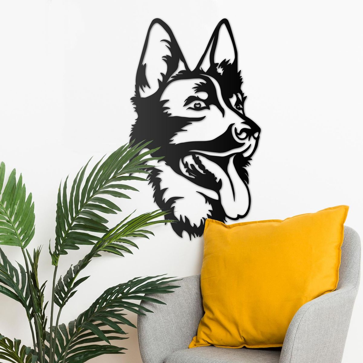 German Shepherd Wall Art in Situ in the Home