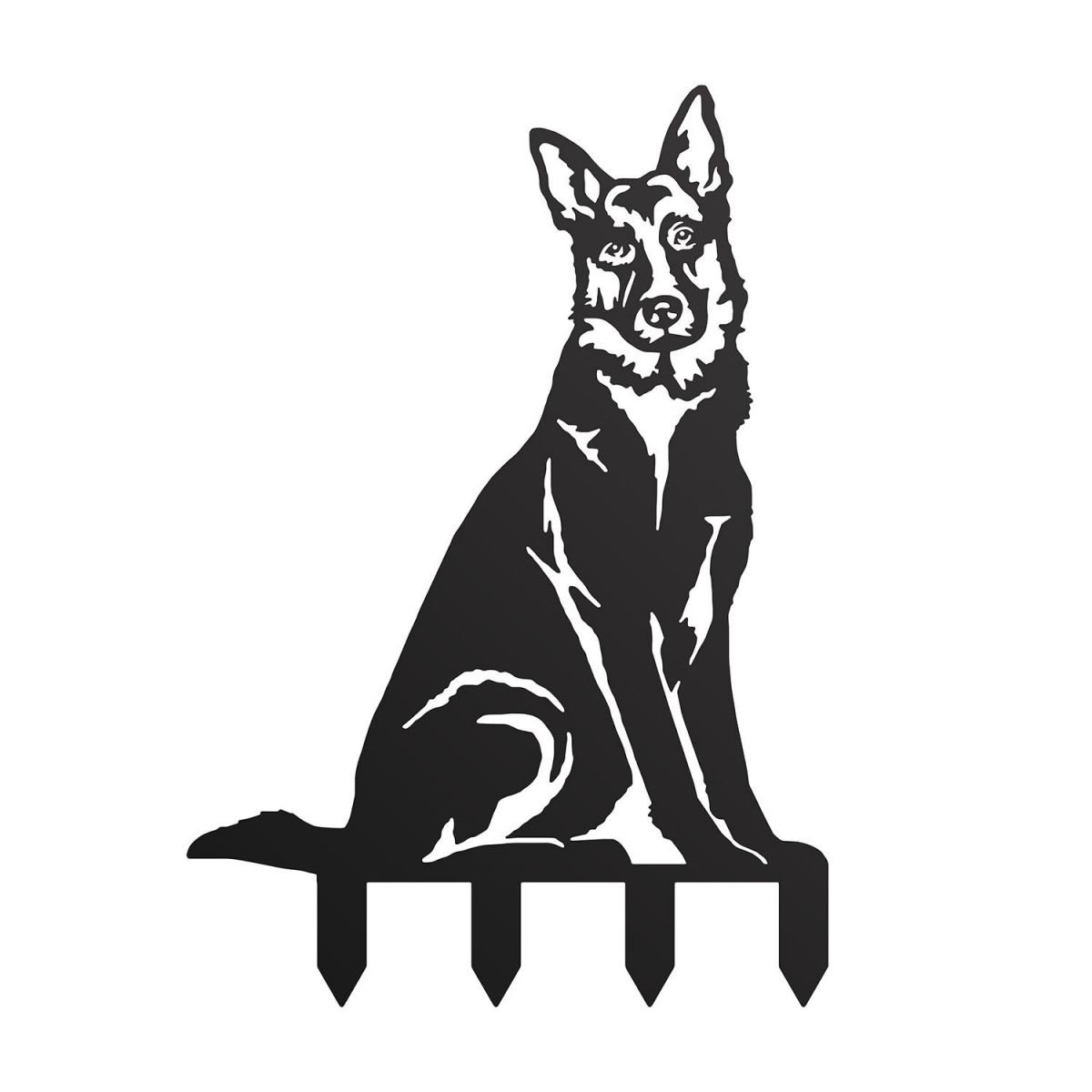German Shepherd Silhouette in a Black Finish