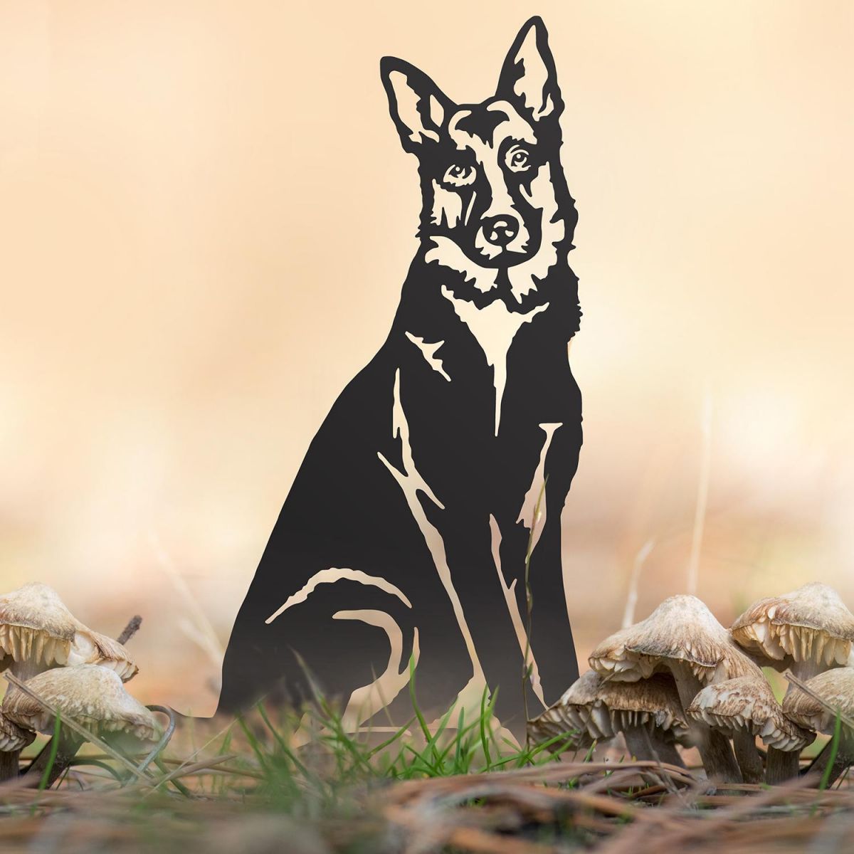 German Shepherd Silhouette in Situ