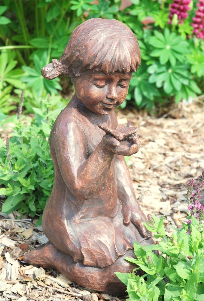 Girl & Butterfly Garden Ornament