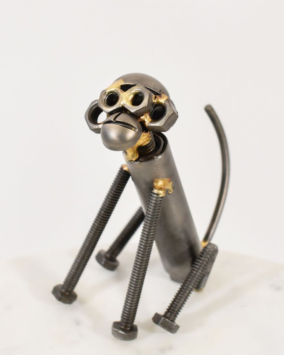 "Gizmo" the Recycled Metal Monkey Sculpture "Gizmo" the Recycled Metal Monkey Sculpture