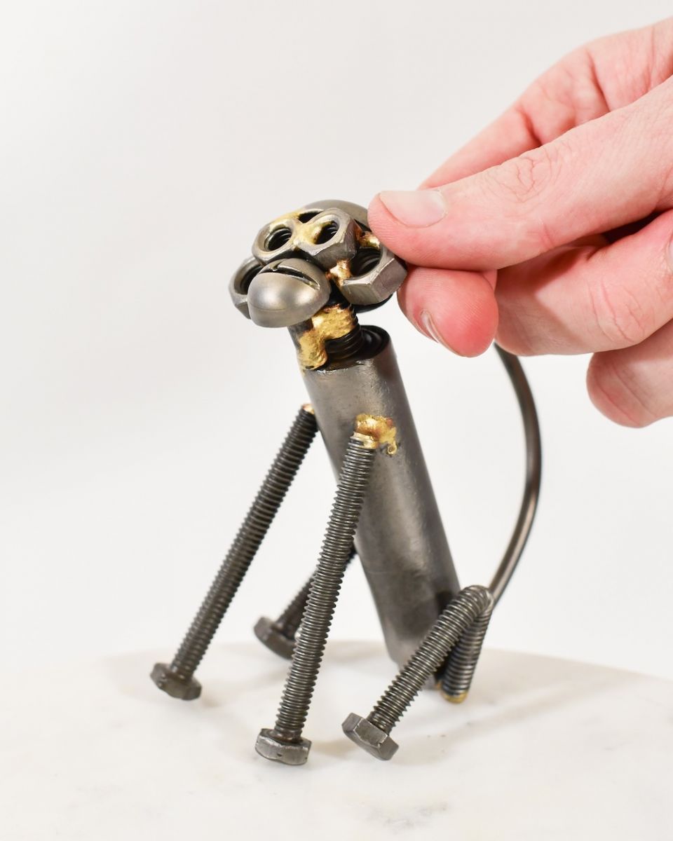 Scale image of scrap metal art sculpture Scale image of scrap metal art sculpture