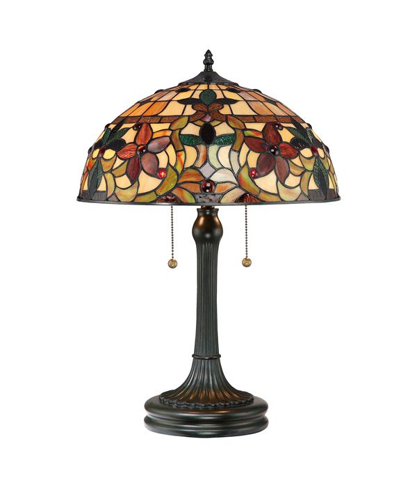 "Rembury Place" Glass Flower Design Table Lamp