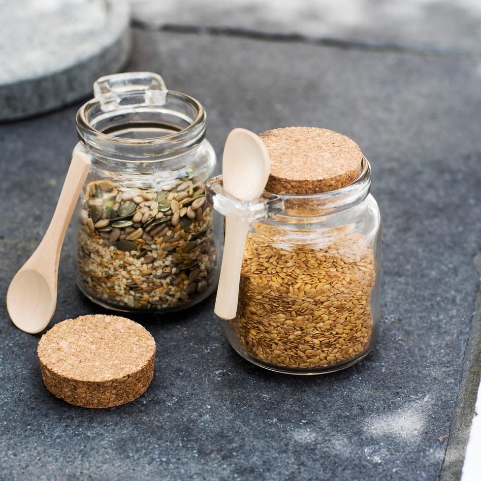 Glass "Sprinkle" Storage Jars - Set of Two by Garden Trading