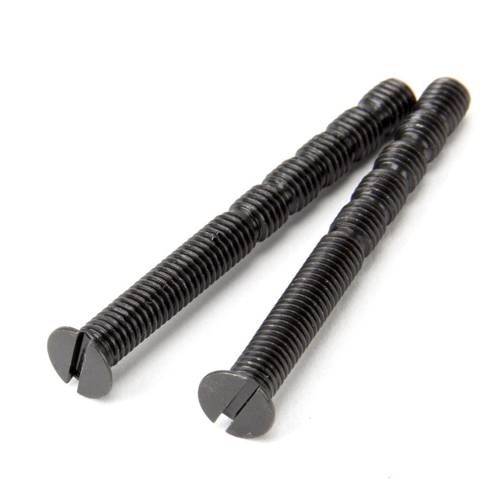 Glossy Black Monkeytail Espagnolette Window Handle fixings