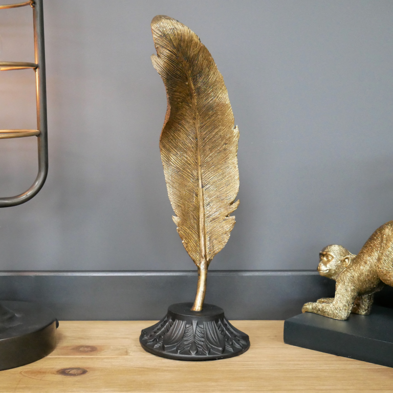 Gold Feather Ornament in Situ