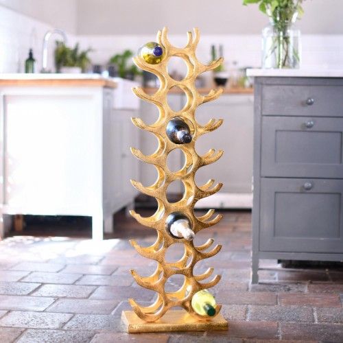 Gold "Napa Valley" 27 Bottle Wine Rack 