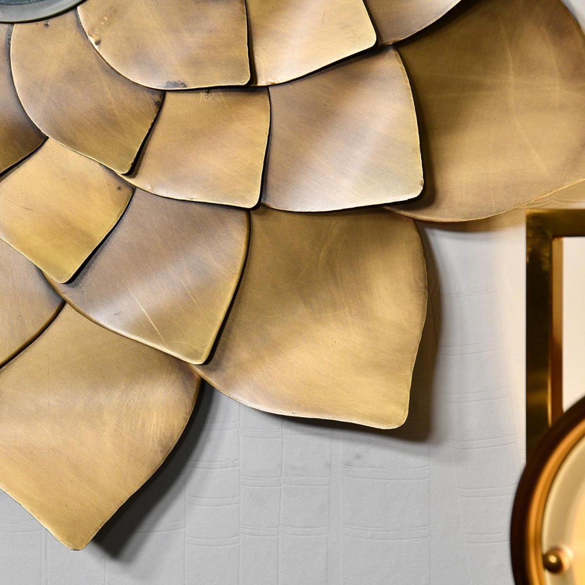 Close-up of the Gold Petals on the Flower Mirror