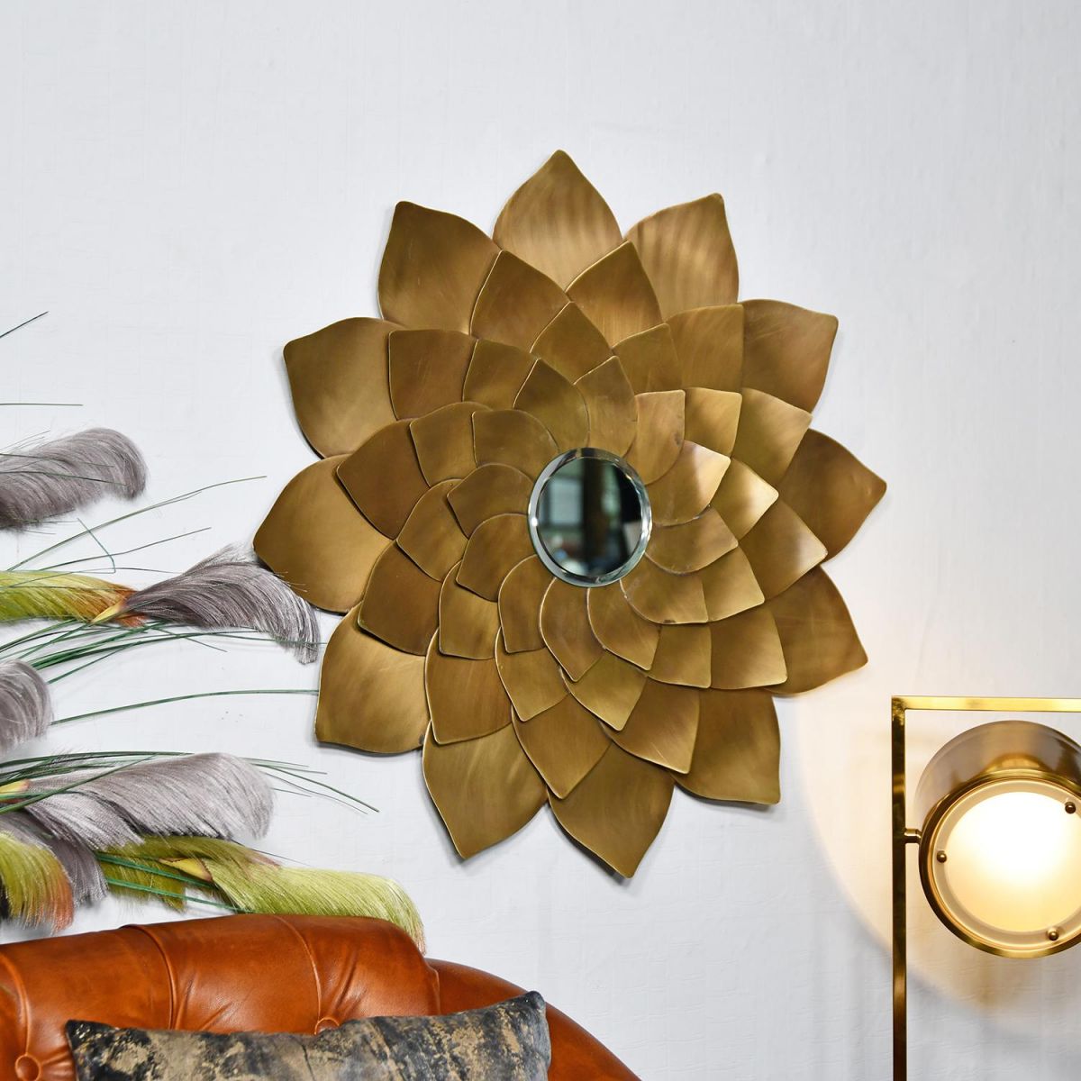 Golden Flower Mirror in Situ