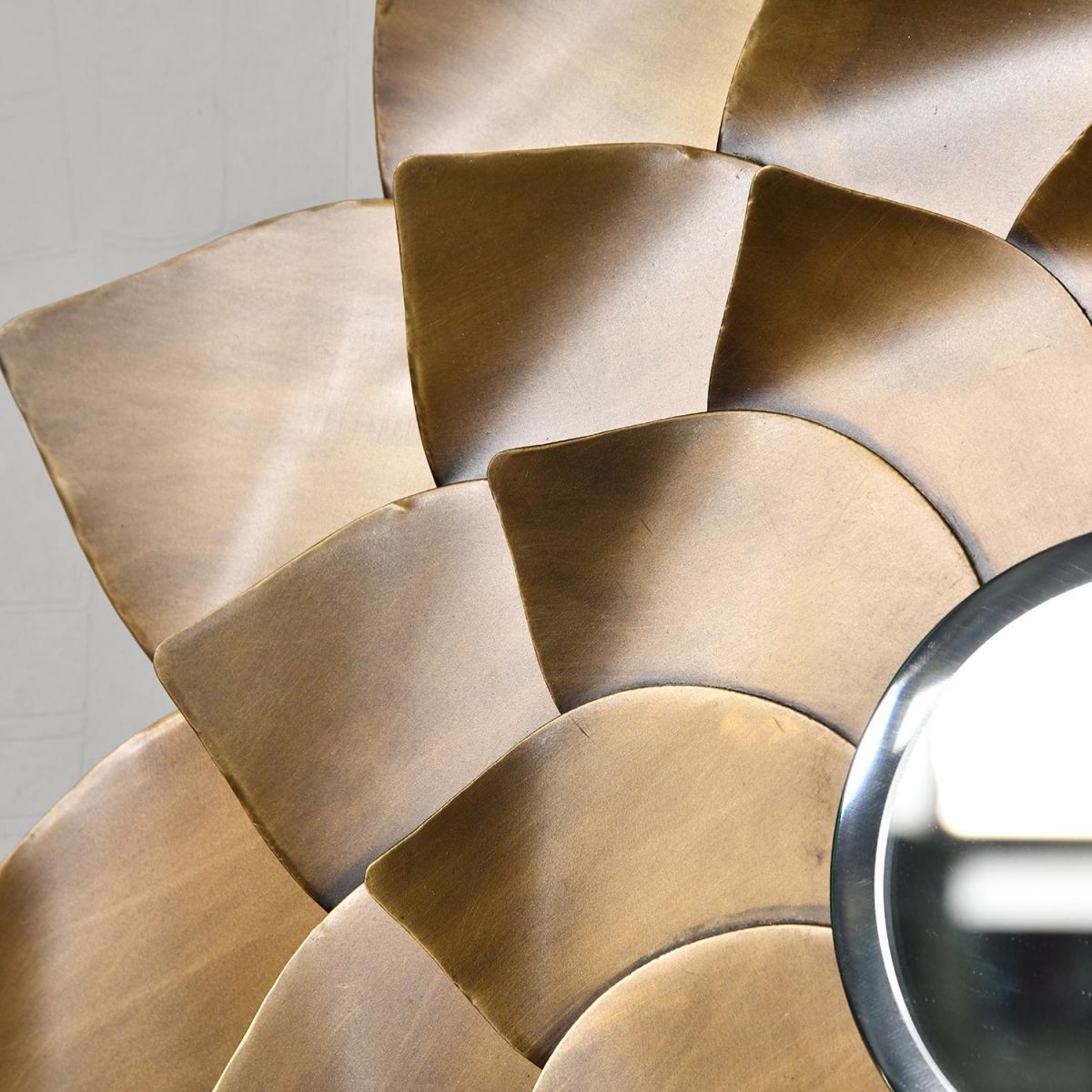 Close-up of the Gold Petals on the Flower Mirror