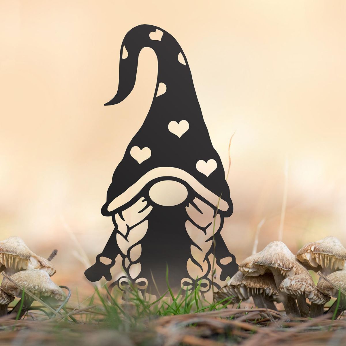 Gonk Gnome With Heart Hat Silhouette in Use Outdoors