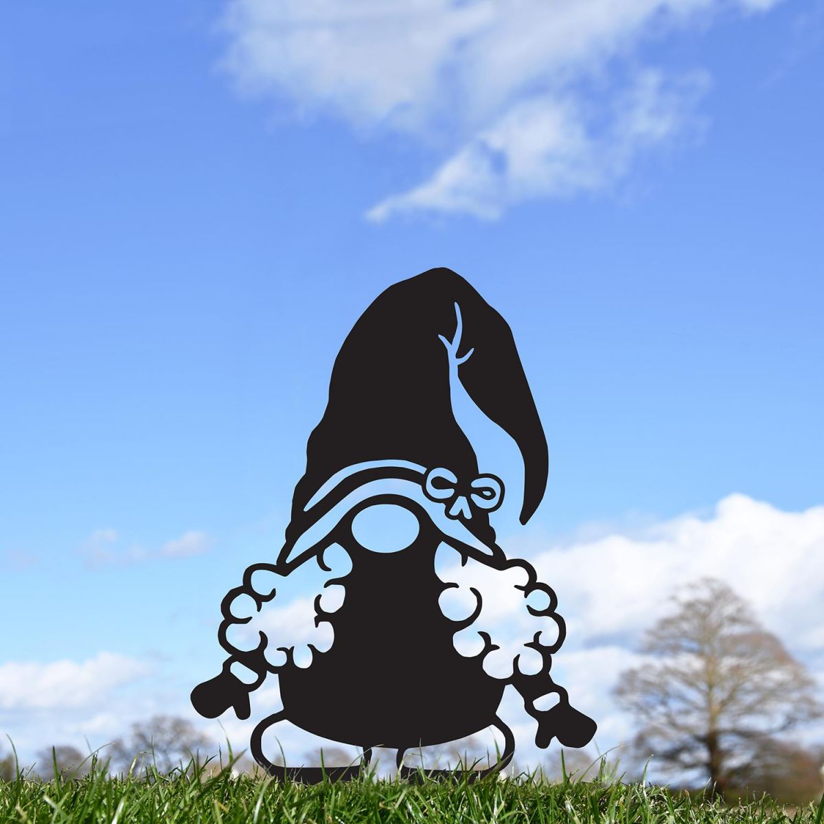 Gonk Gnome With Moustache Silhouette in Situ