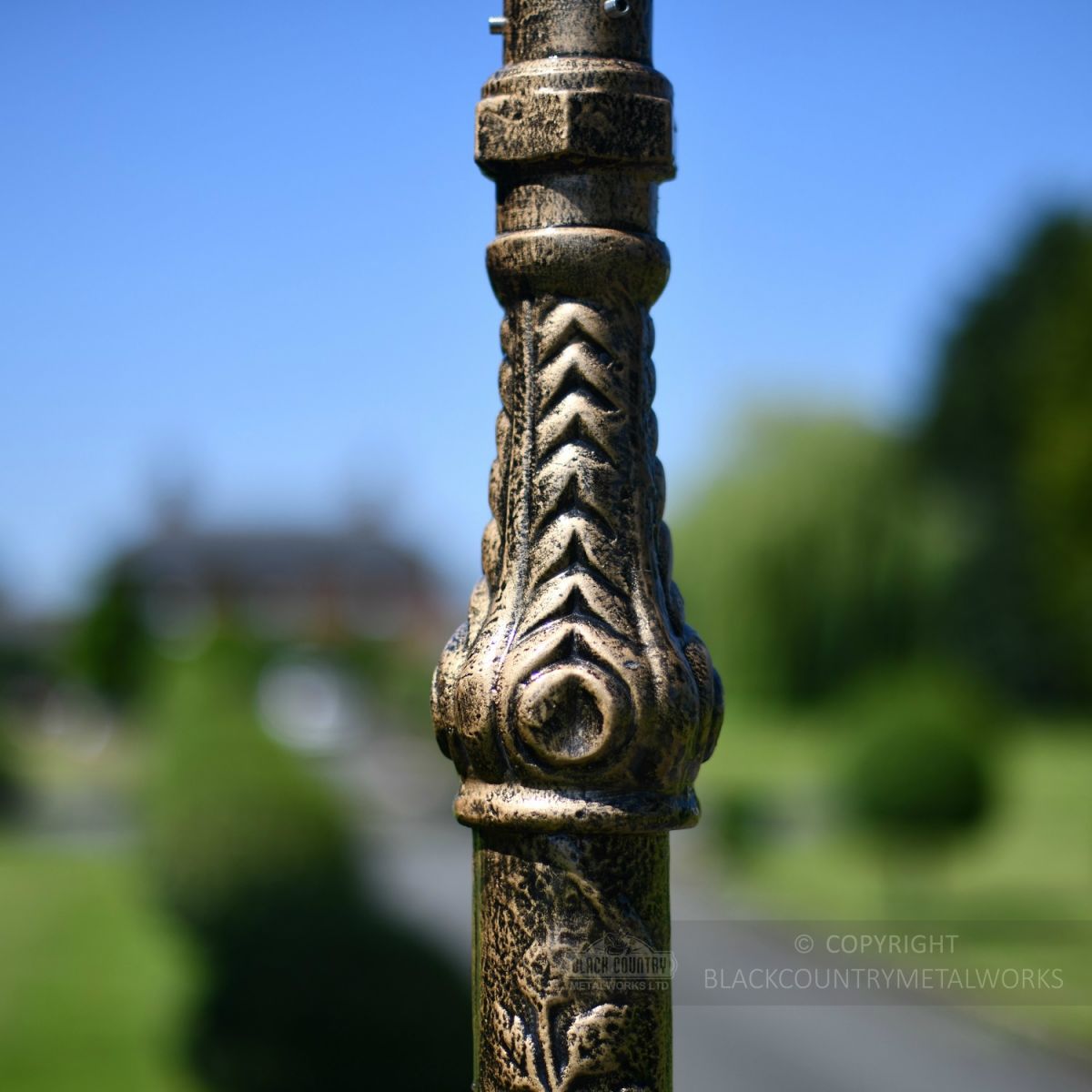 Gothic Inspired Lamp Post Column Made from Cast Iron Gothic Inspired Lamp Post Column Made from Cast Iron