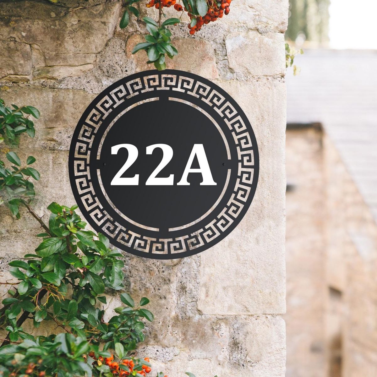 Greek House Number Sign Outside