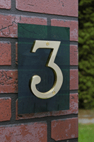 Suspended House Numbers Single Suspended House Numbers Single