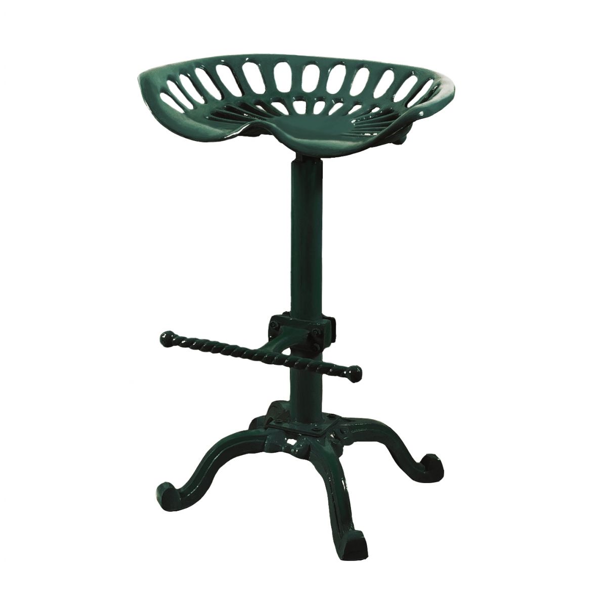 Iron Tractor Seat Finished In Green