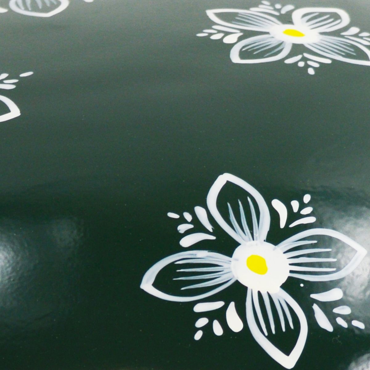 Green Hand Painted Steel Mushroom Sculpture