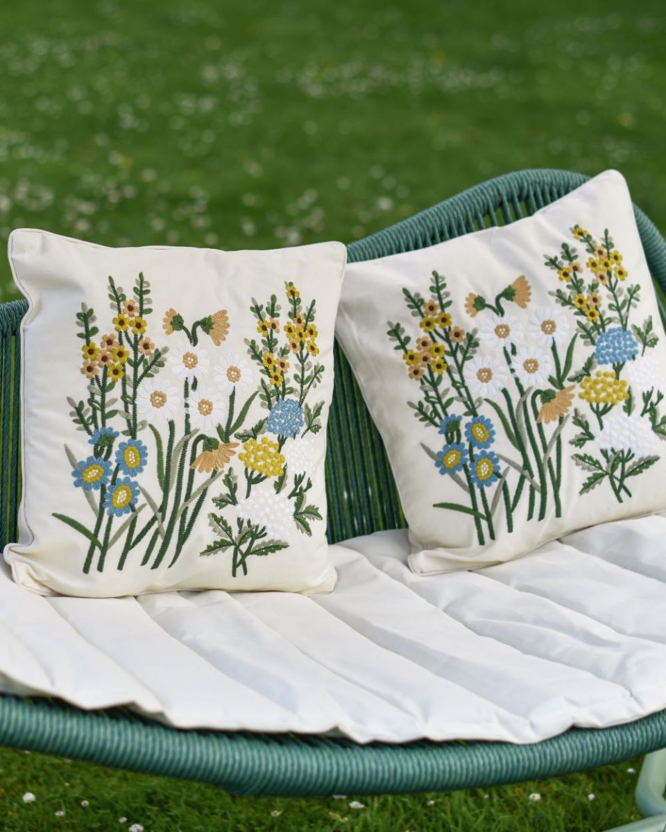 Close up of pillows on seat