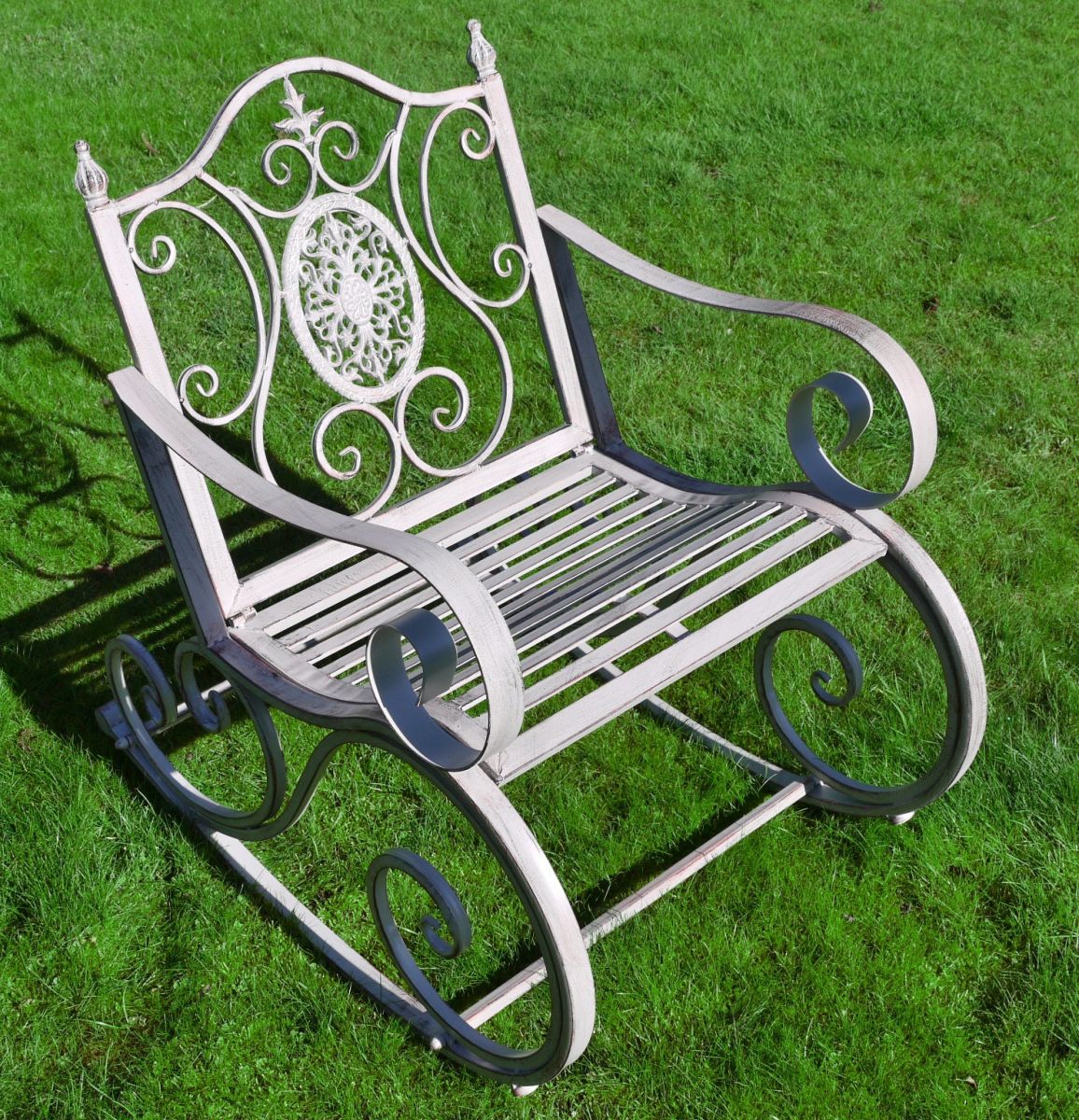 Rustic Grey Traditional Garden Rocking Chair