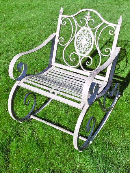 Rustic Grey Traditional Garden Rocking Chair