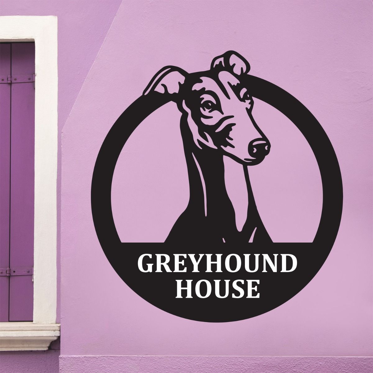 Steel Greyhound House Name Sign Steel Greyhound House Name Sign