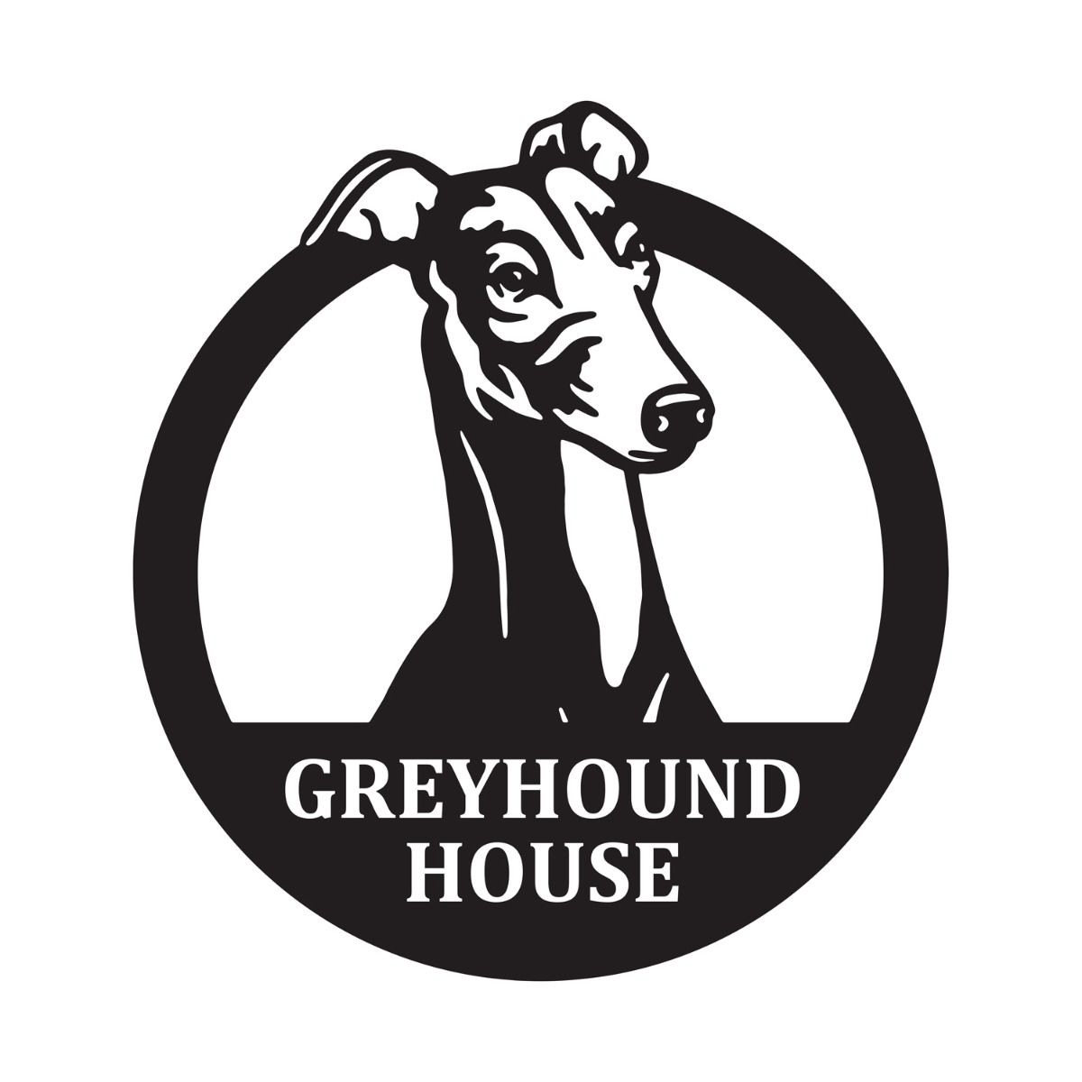 Steel Greyhound House Name Sign Steel Greyhound House Name Sign