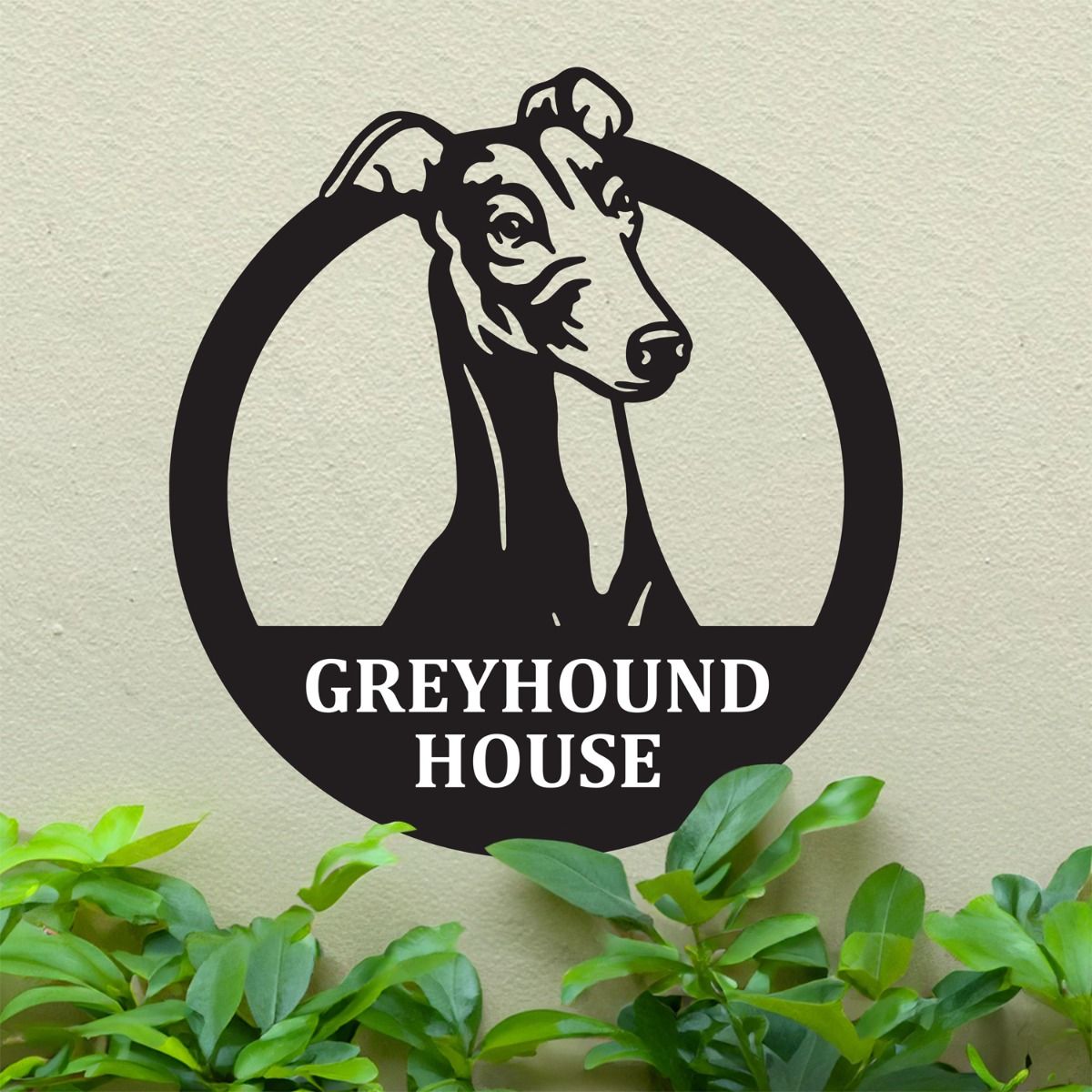 Steel Greyhound House Name Sign Steel Greyhound House Name Sign