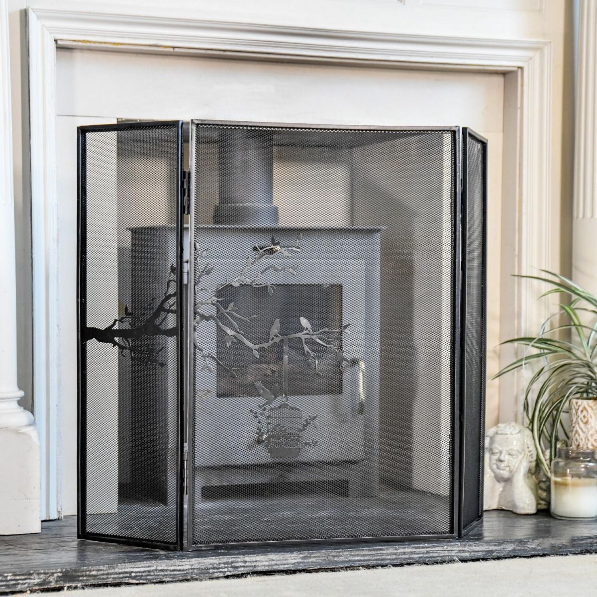 "The Birdcage" Three Fold Fire Guard "The Birdcage" Three Fold Fire Guard