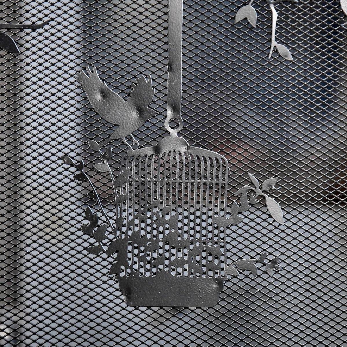 Close up of Birdcage with mesh netting Close up of Birdcage with mesh netting