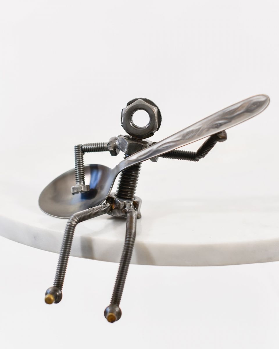 The guitarist recycled metal sculpture The guitarist recycled metal sculpture