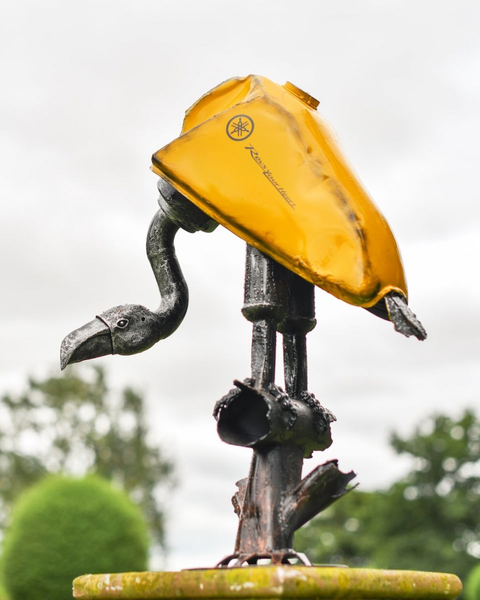 "Gus" the Recycled Metal Vulture Sculpture "Gus" the Recycled Metal Vulture Sculpture