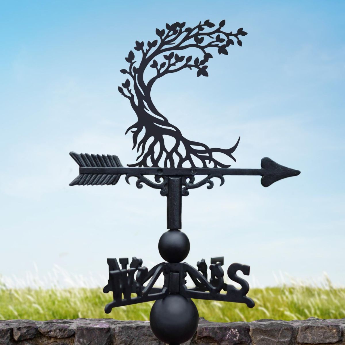 Half Moon "Tree of Life" Weathervane in Situ