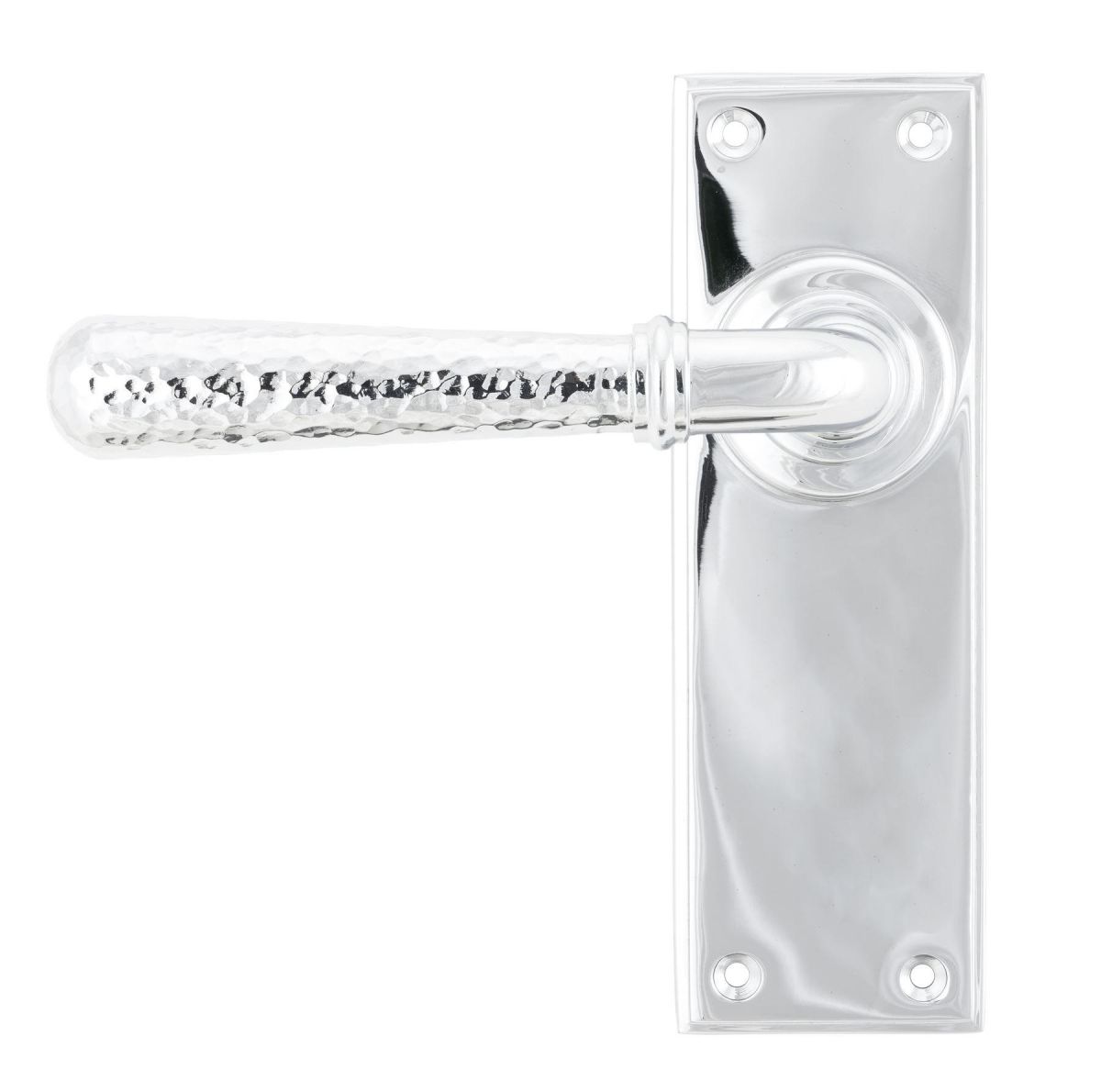 Hammered Bright Chrome Lever Latch Door Handle